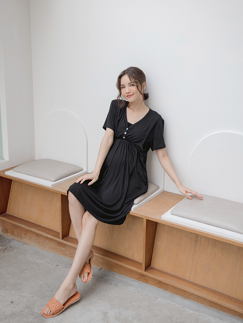 棠棠媽咪孕婦裝,親膚,莫代爾棉,哺乳睡衣,月子服