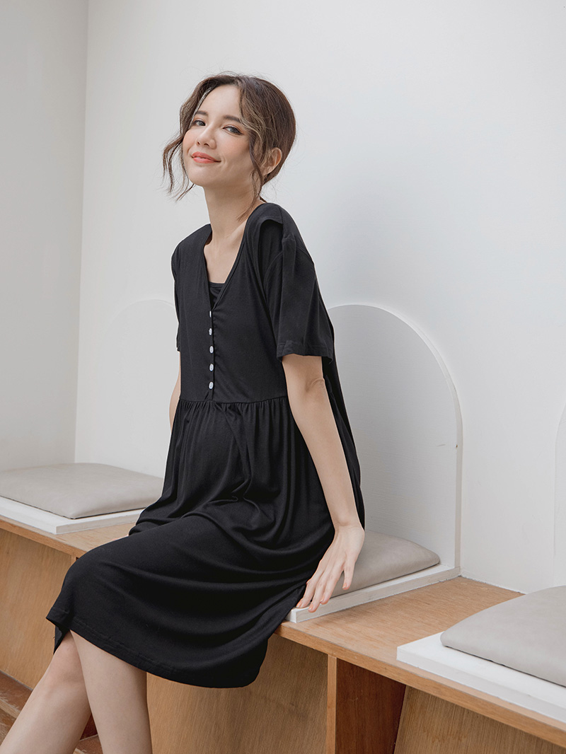 棠棠媽咪孕婦裝,親膚,莫代爾棉,哺乳睡衣,月子服