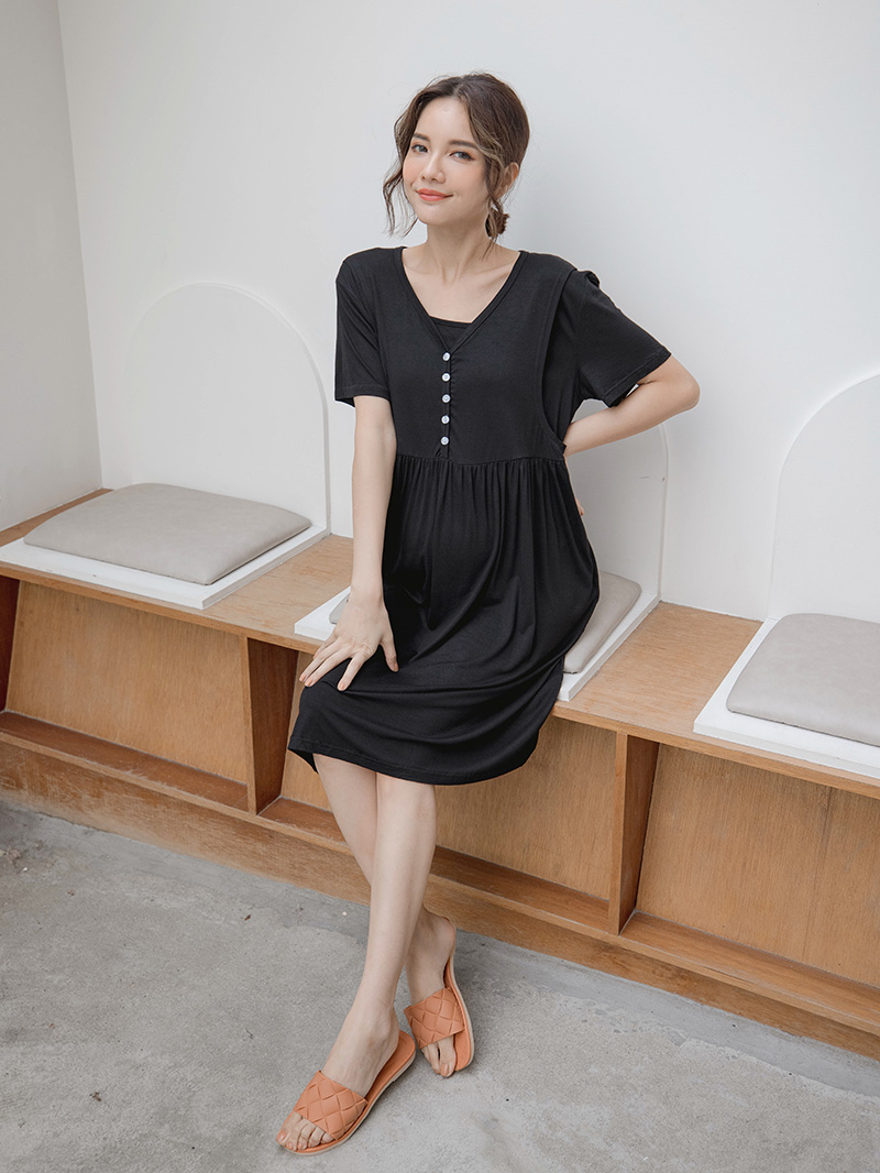 棠棠媽咪孕婦裝,親膚,莫代爾棉,哺乳睡衣,月子服