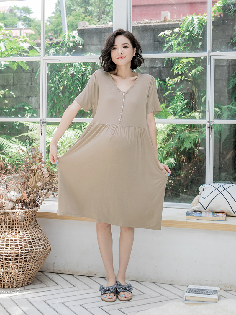 棠棠媽咪孕婦裝,親膚,莫代爾棉,哺乳睡衣,月子服