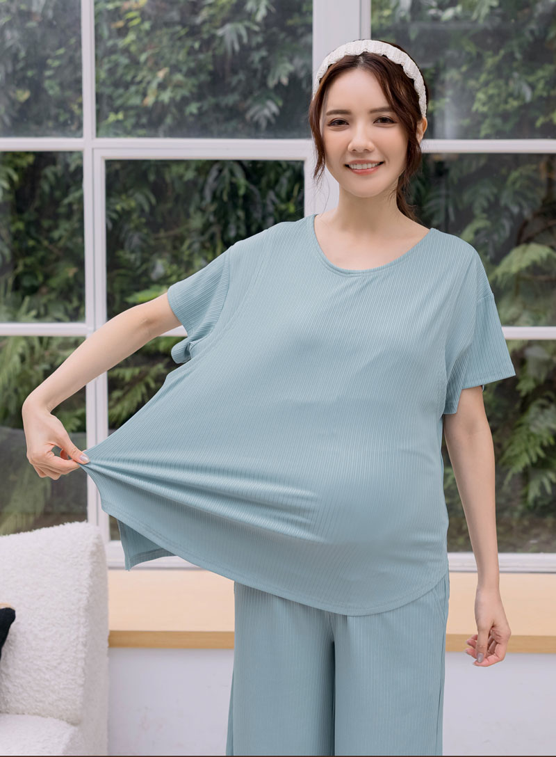 棠棠媽咪孕婦裝,孕婦哺乳裝,二件套款,側掀式