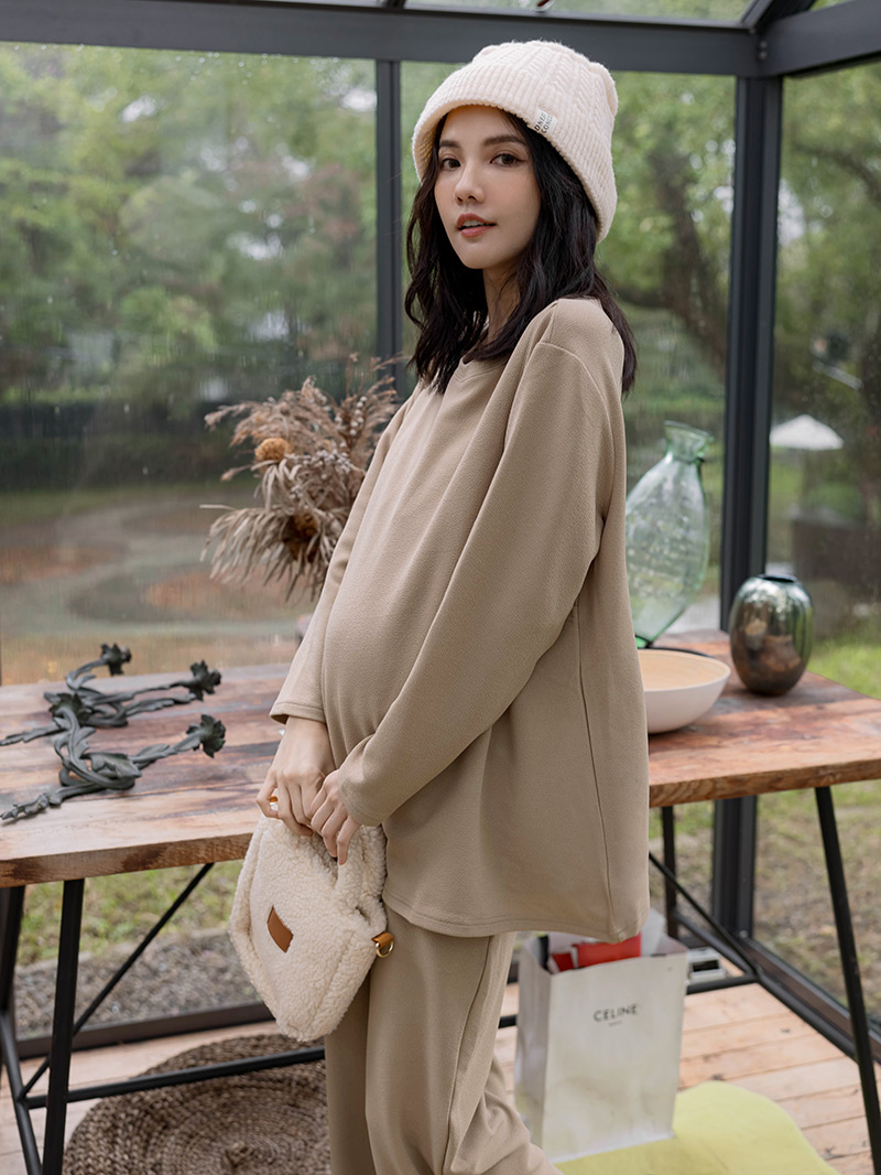棠棠媽咪孕婦裝,哺乳,套款,斜紋布,側掀式