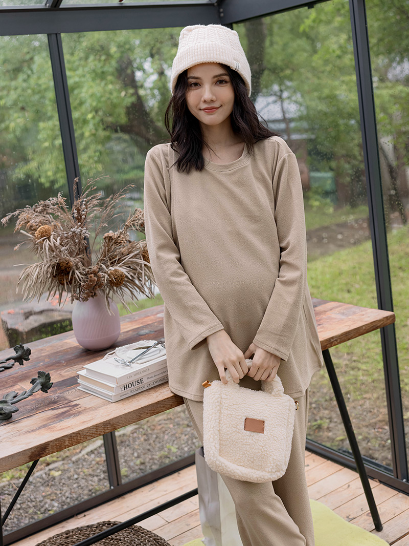 棠棠媽咪孕婦裝,哺乳,套款,斜紋布,側掀式