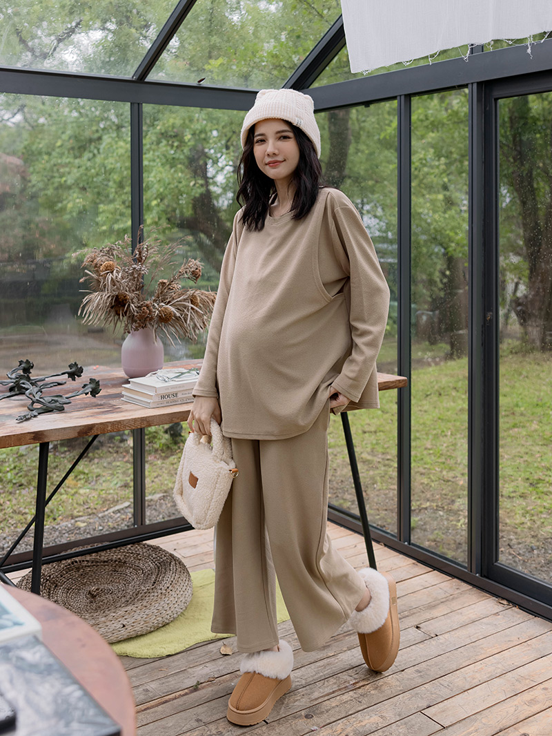 棠棠媽咪孕婦裝,哺乳,套款,斜紋布,側掀式