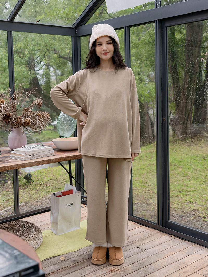 棠棠媽咪孕婦裝,哺乳,套款,斜紋布,側掀式