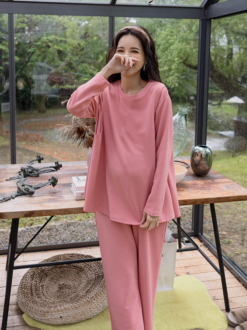 棠棠媽咪孕婦裝,哺乳,套款,斜紋布,側掀式