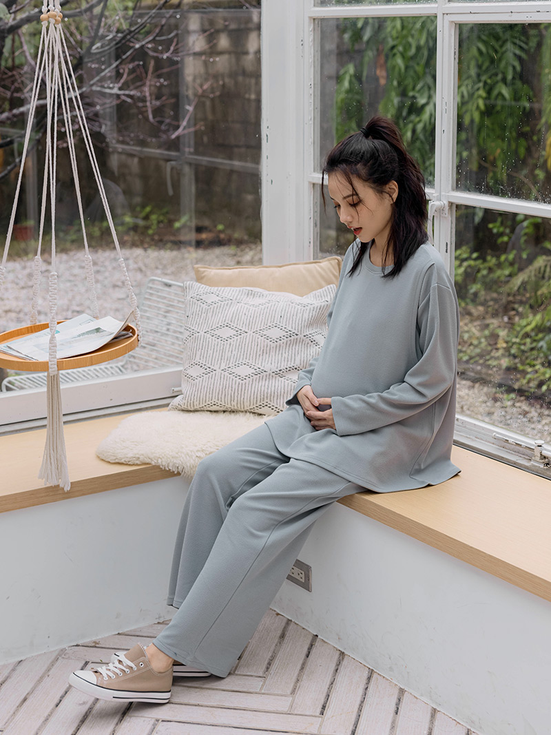 棠棠媽咪孕婦裝,哺乳,套款,斜紋布,側掀式