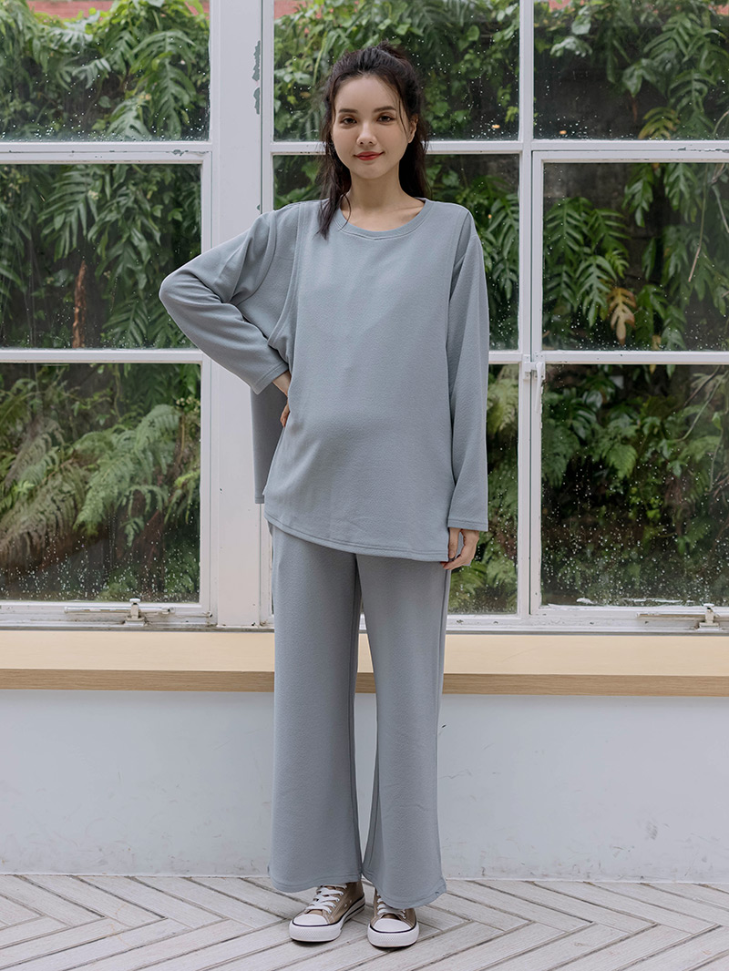 棠棠媽咪孕婦裝,哺乳,套款,斜紋布,側掀式