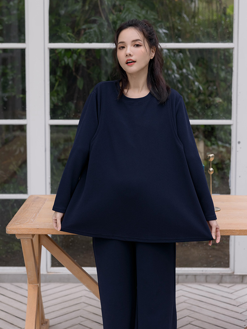 棠棠媽咪孕婦裝,哺乳,套款,斜紋布,側掀式