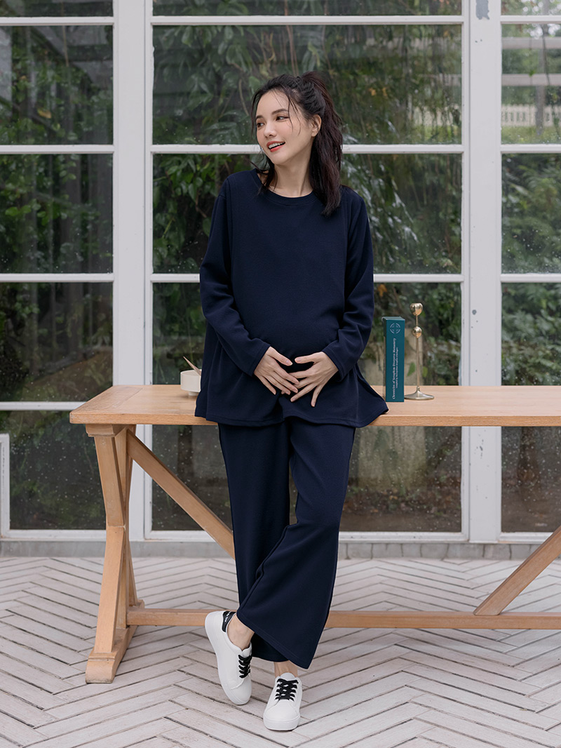 棠棠媽咪孕婦裝,哺乳,套款,斜紋布,側掀式