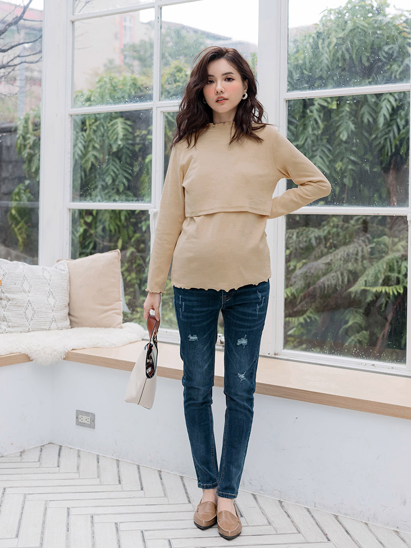 棠棠媽咪孕婦裝,捲邊,外磨毛,保暖,哺乳衣,懷孕推薦,孕婦裝哪裡買